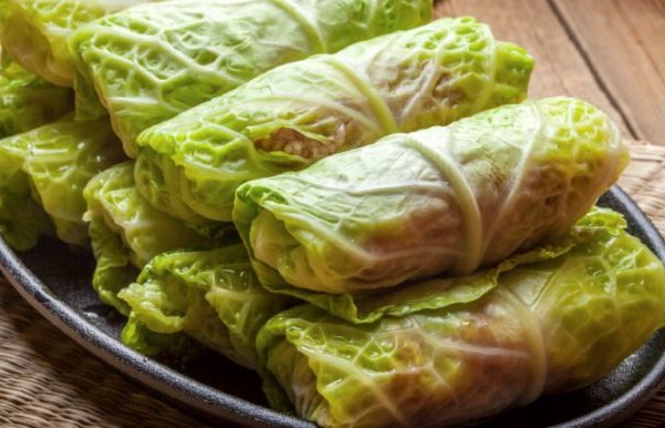 Cabbage Rolls Stuffed with Wild Rice Mixture