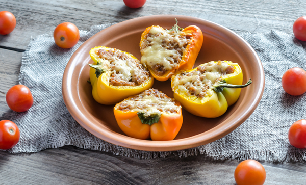 Wild Rice Stuffed Peppers