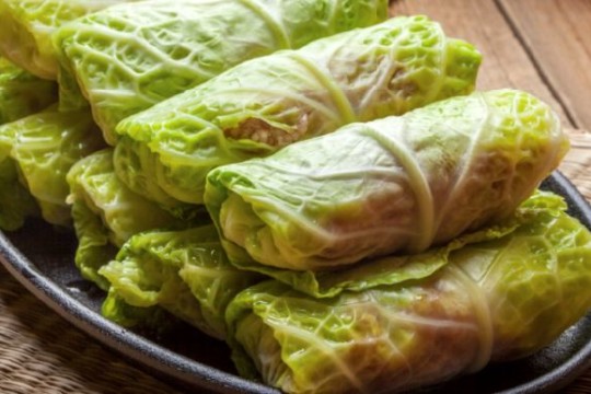 Cabbage Rolls Stuffed with Wild Rice Mixture